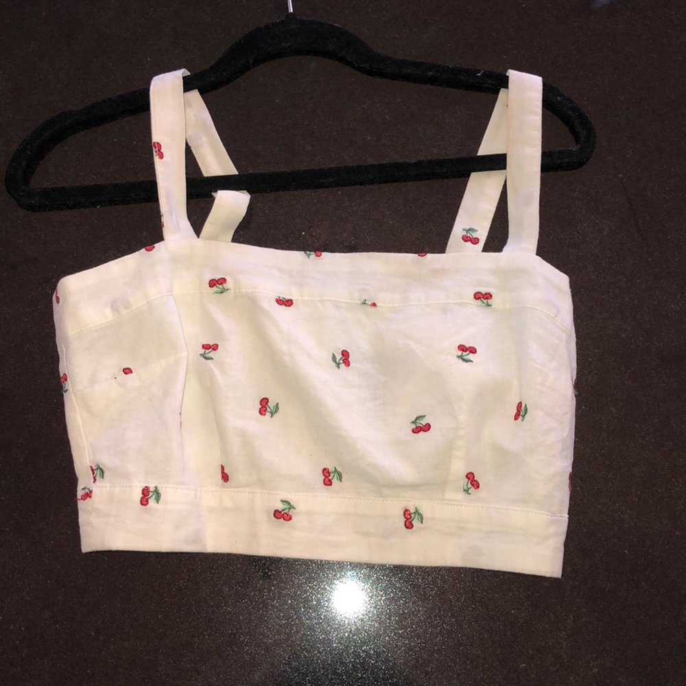 Forever 21 cherry crop top
